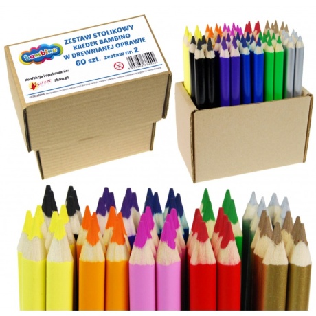 Värvipliiatsite komplekt Bambino JUMBO 60 tk