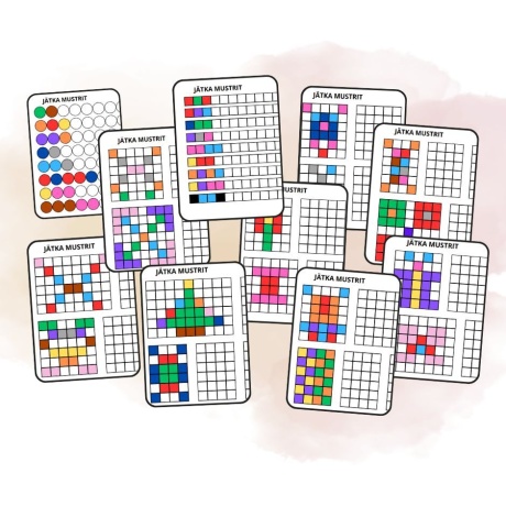 Töölehed "Jätka mustrit"