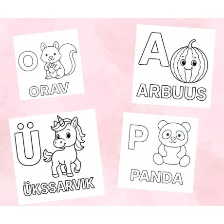 Värvimislehed "Tähestik" PDF